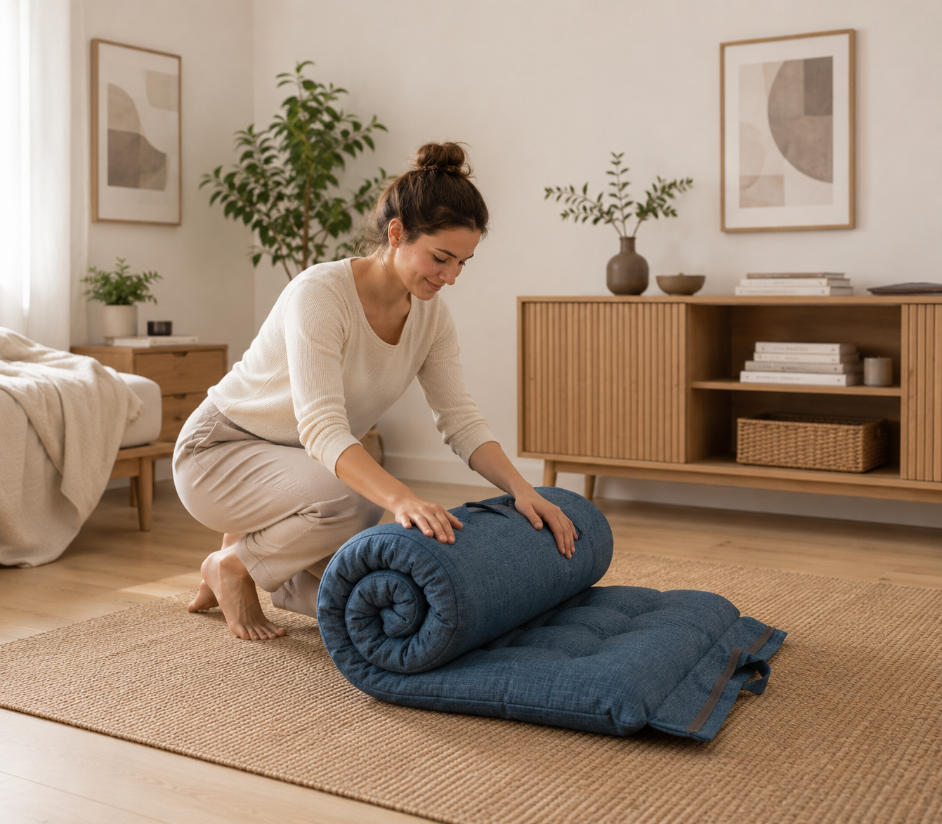 matelas futon japonais pliable